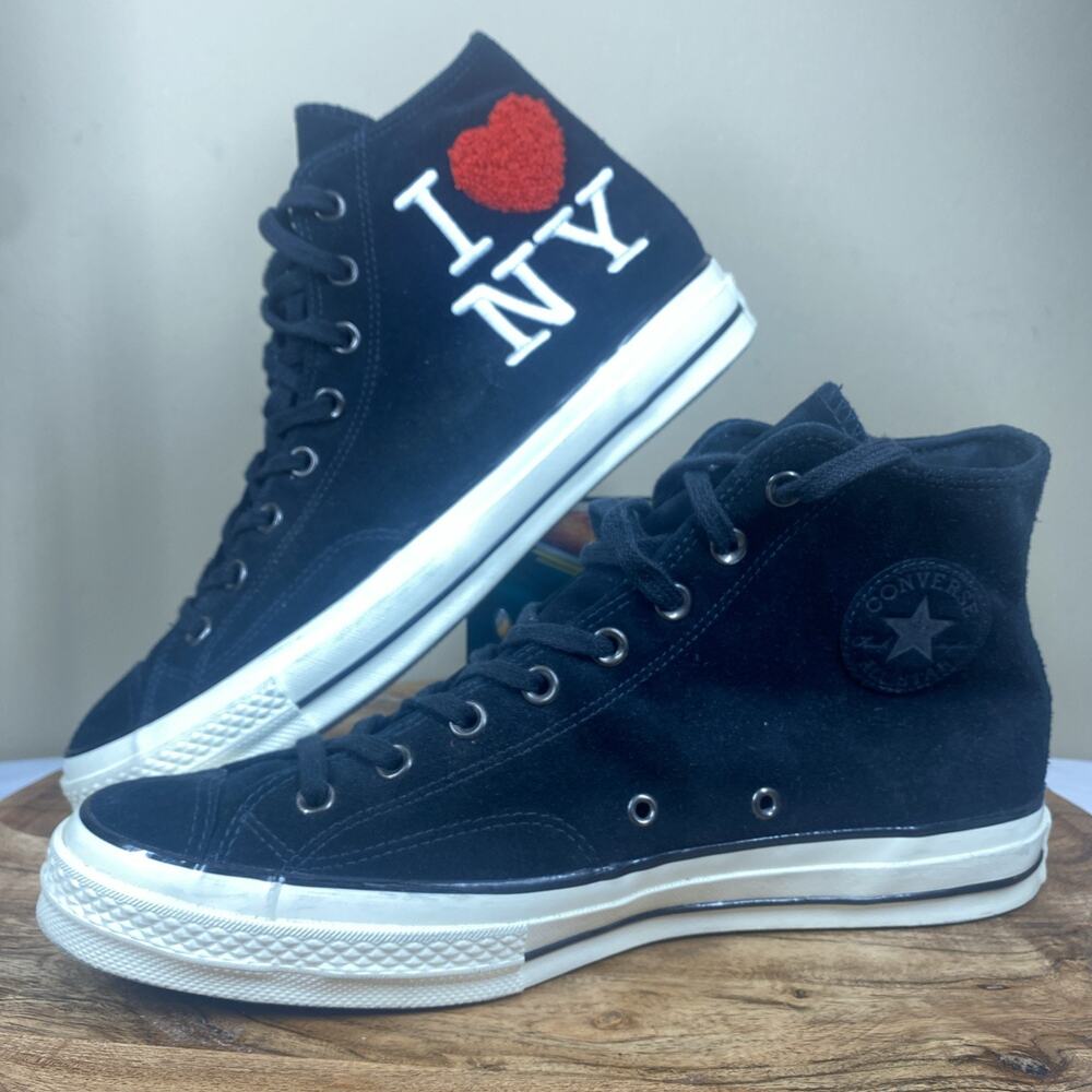 Converse Chuck Taylor All Star I Love NY New York Mens Black‎ Size 10.5 Shoes - Picture 2 of 9